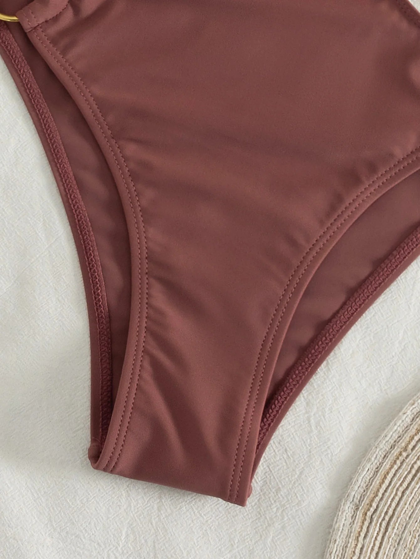 Women’s Halter Cutout One-Piece Swimsuit With Ring Detail